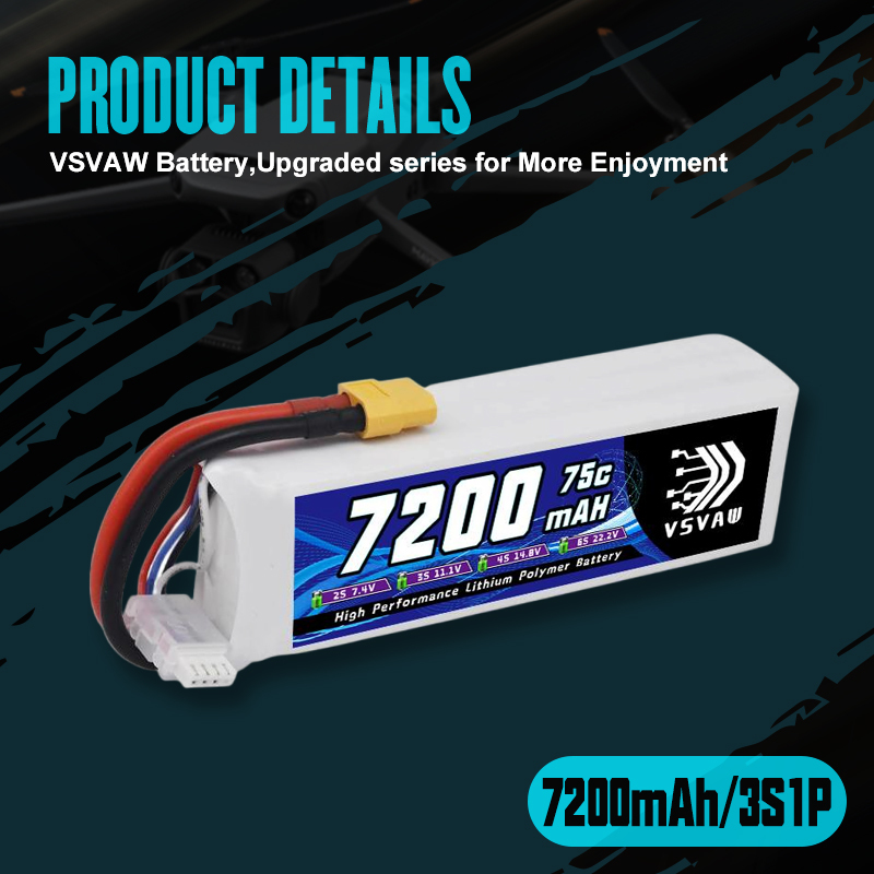 VSVAW 3S Lipo Battery 11.1V 72 - Drone Battery 3S review and price