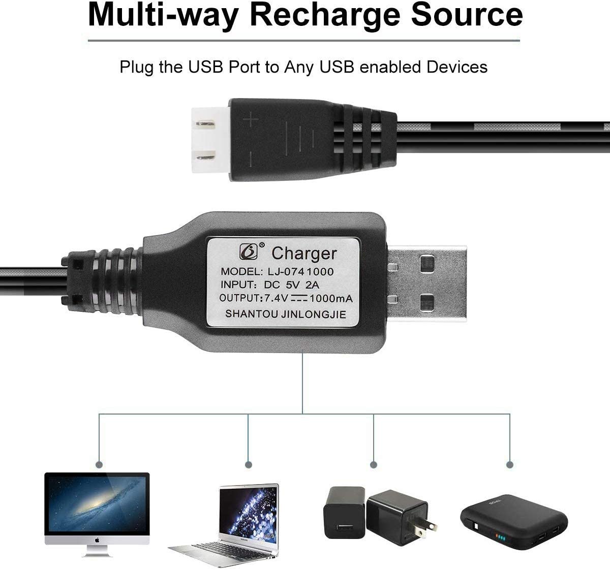 1-Pack XH-3P Balance 7.4V 1A L - Drone Battery Balance Charger review and price