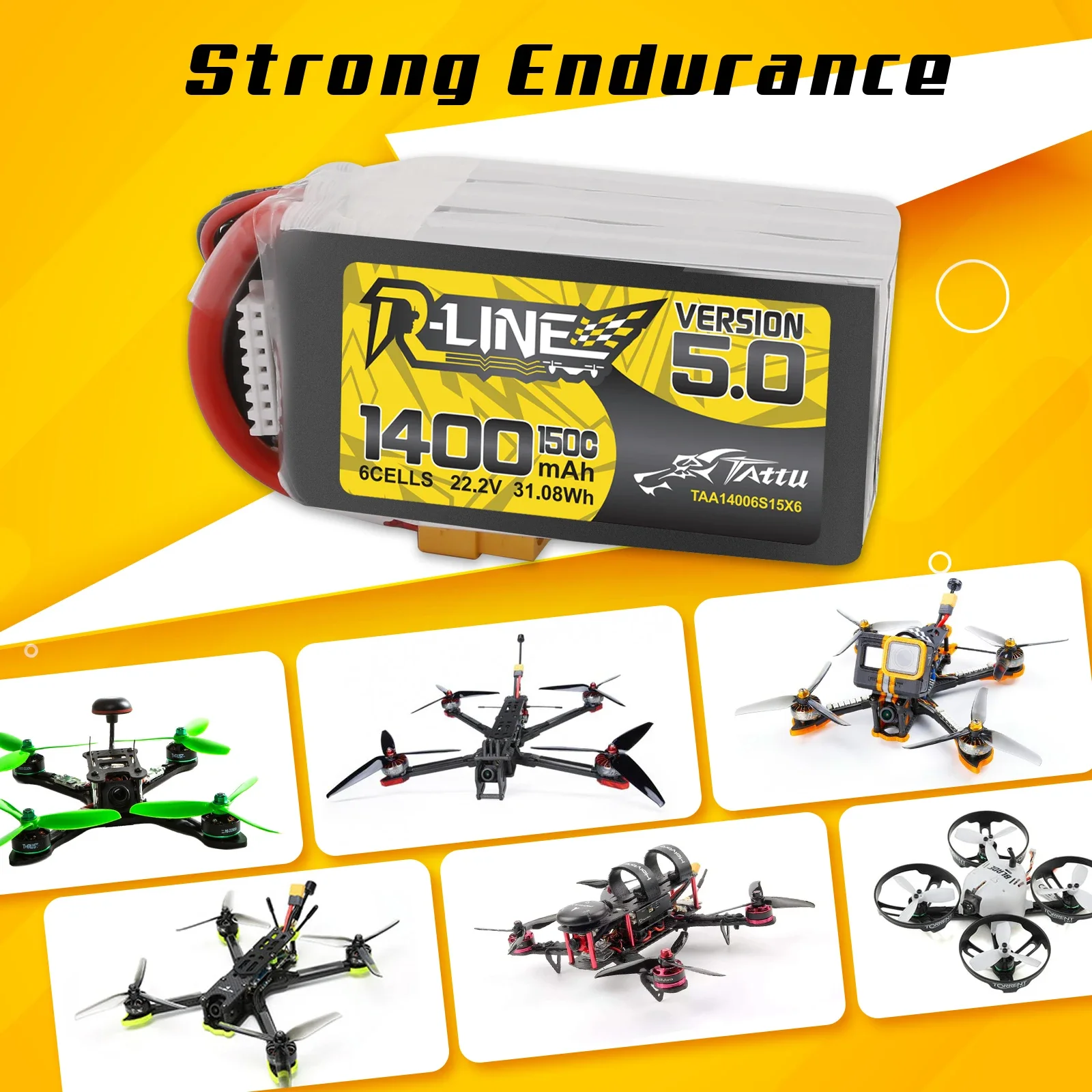 Tattu R-Line 1200mAh 1400mAh 6 - Drone Battery 6S review and price