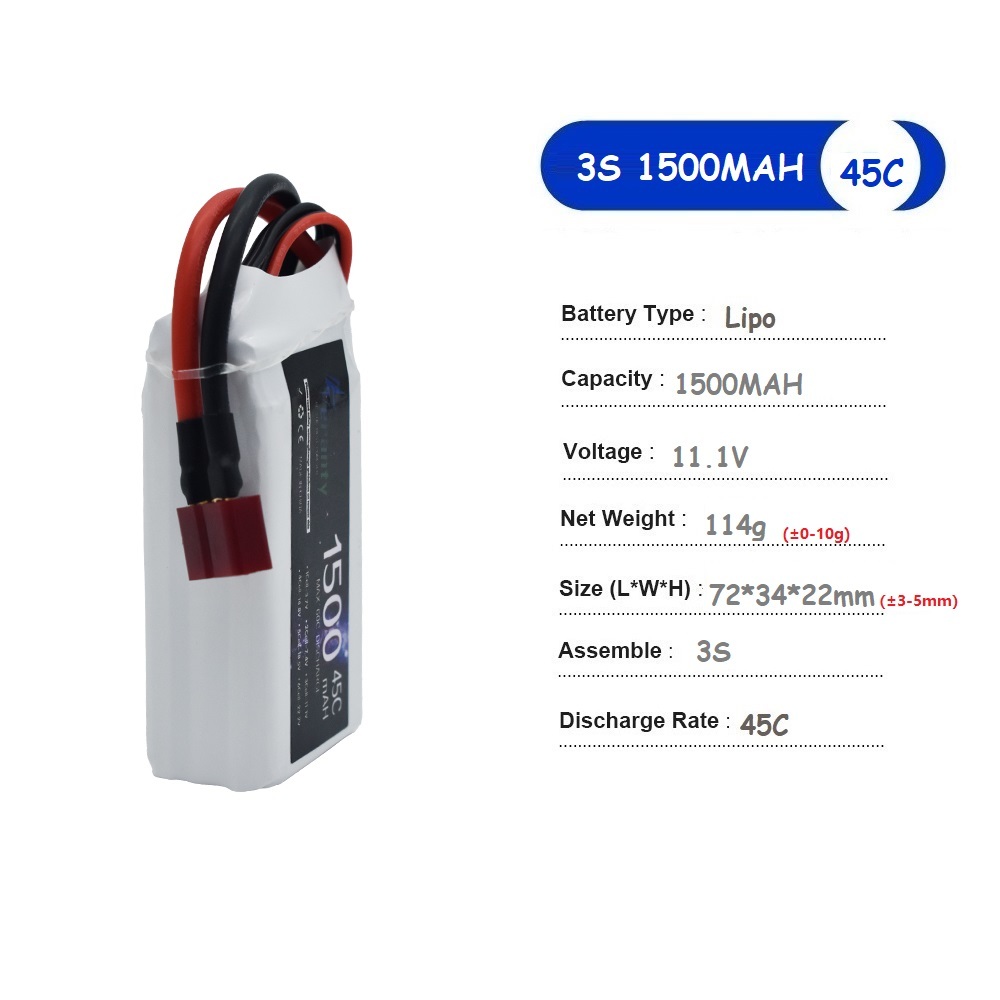 11.1V LiPo Battery 3S 1500mah  - Drone Battery Connector review and price